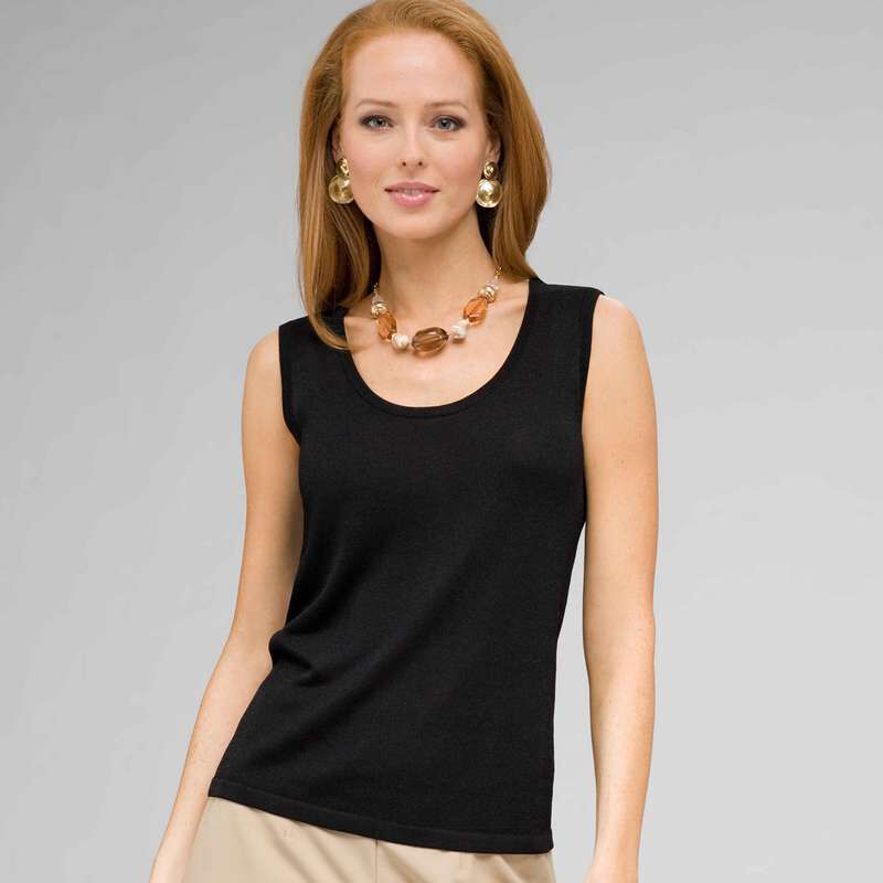 Scoop Neck Shell, , large