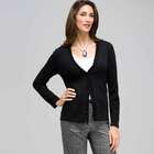 Long Sleeve Ruffle Front Trim Cardigan, , small